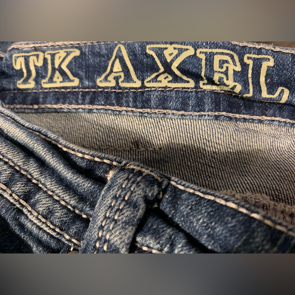 TK T.K. Axel Slim Boot Cut Medium Wash Blue Denim Jeans Men’s 36 x 30 - Picture 8 of 10
